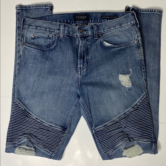 PacSun Denim Moto Skinny’s - Picture 2 of 10
